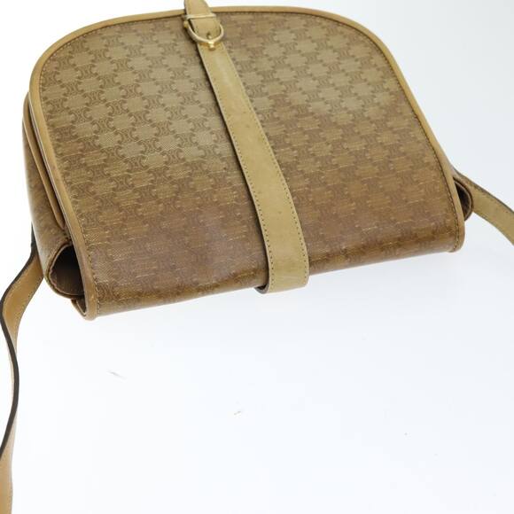 CELINE Macadam Canvas Shoulder Bag Pvc Leather Beige - Picture 6 of 12